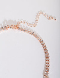 Rose Gold Formal Diamante Necklace - link has visual effect only