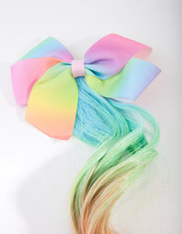 Kids Fabric Light Bow Hair Clip - link has visual effect only