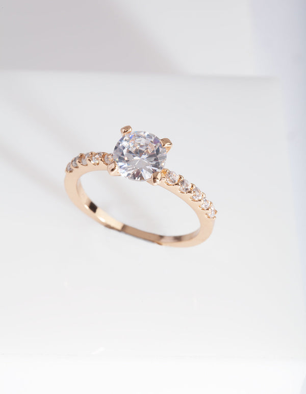 Gold Classic Engagement Style Ring