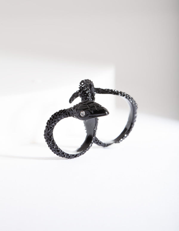 Black Multi Finger Snake Ring