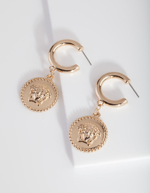 Gold Goddess Hoop Earrings