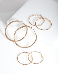 Gold Statement Diamante Hoop Pack - link has visual effect only