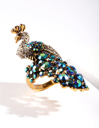 Rainbow Peacock Ring - link has visual effect only