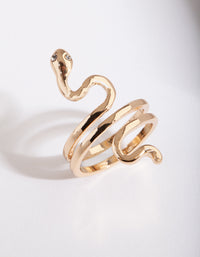 Gold Fine Sleek Snake Ring - link has visual effect only