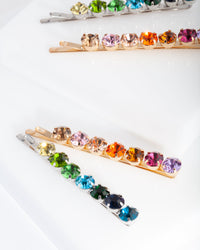 Mixed Round Multi Crystal Hair Pin 4-Pack - link has visual effect only