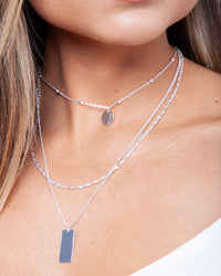 Silver Mixed Chain Choker - link has visual effect only