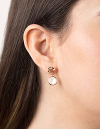 Rose Gold Diamond Simulant Knot Drop Earrings - link has visual effect only
