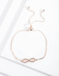 Rose Gold Infinity Diamante Bracelet - link has visual effect only