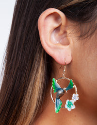 Midnight Wings Out Bird Earrings - link has visual effect only