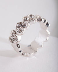 Silver Heart Diamante Ring - link has visual effect only