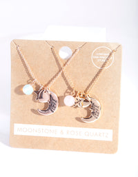 Mixed Metal Love You to the Moon Necklace Pack - link has visual effect only