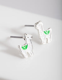 Kids Llama Enamel Stud Earrings - link has visual effect only
