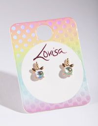 Kids Gold Unicorn Stud Earrings - link has visual effect only