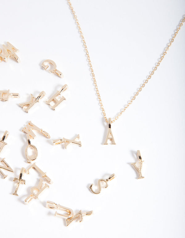 Kids Gold Make Your Own Letter Necklace