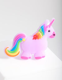 Kids Purple Rubber Unicorn Ring - link has visual effect only