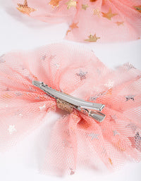 Kids Star Tulle Bow Hair Clip Pack - link has visual effect only