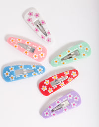 Kids 1cm Floral Clip 6-Pack - link has visual effect only