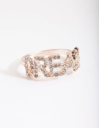 Rose Gold Diamante Dream Ring - link has visual effect only