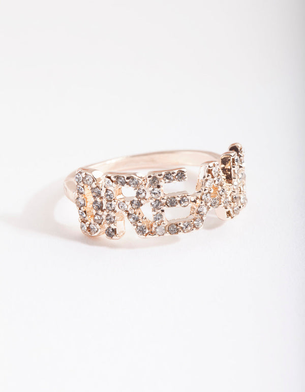 Rose Gold Diamante Dream Ring