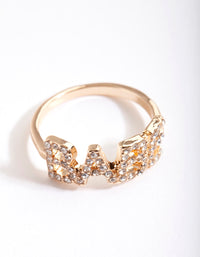 Gold Diamante Babe Ring - link has visual effect only