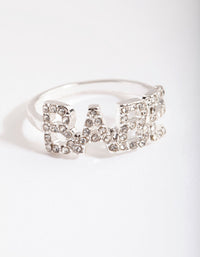 Silver Diamante Babe Ring - link has visual effect only