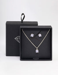 Silver Perfect Lilac Necklace & Earring Set - link has visual effect only
