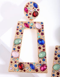 Multi Stone Trapeze Earrings - link has visual effect only