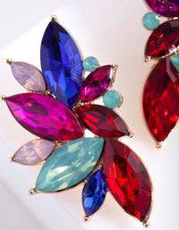 Multicoloured Marquise Cut Statement Earrings - link has visual effect only
