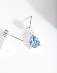 Aqua Diamond Simulant Teardrop Earrings - link has visual effect only