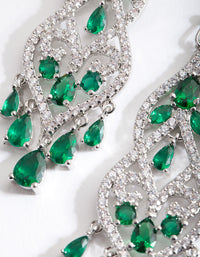 Green Cubic Zirconia Drop Earrings - link has visual effect only