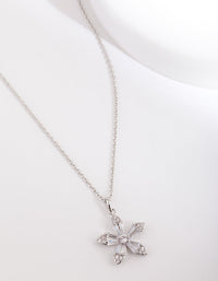 Cubic Zirconia Flower Trapezoid Necklace - link has visual effect only