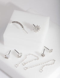 Silver Celestial Ear Cuff 4-Pack - link has visual effect only