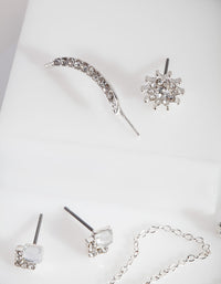 Silver Celestial Ear Cuff 4-Pack - link has visual effect only