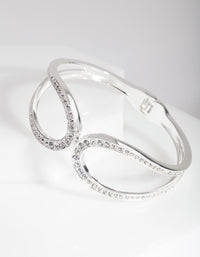 Silver Crystal Loop Bangle - link has visual effect only