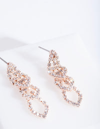 Mini Rose Gold Gradual Loop Cup Chain Earrings - link has visual effect only