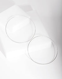 Sterling Silver 60mm Diacut Hoop Earrings - link has visual effect only