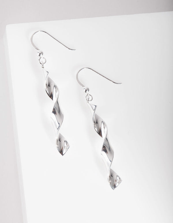 Sterling Silver Chunky Spiral Earrings