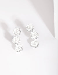 Sterling Silver Flower Crawler Earrings - link has visual effect only