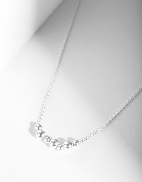 Sterling Silver Graduating Bead Necklace