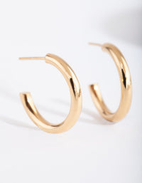 Gold Plated Sterling Silver Chubby Hoop Earrings - link has visual effect only