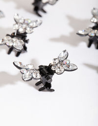 Mixed Diamante Butterfly Mini Hair Claw Clip - link has visual effect only