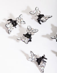 Mixed Diamante Butterfly Mini Hair Claw Clip - link has visual effect only