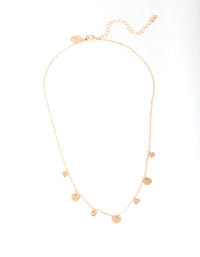 Gold Multi Disc Charm Necklace - link has visual effect only