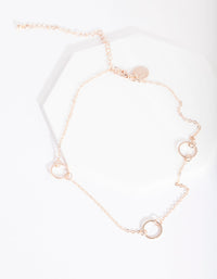 Rose Gold Open Circle Choker - link has visual effect only