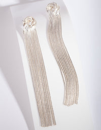Silver Chain Knot Drop Earrings - link has visual effect only