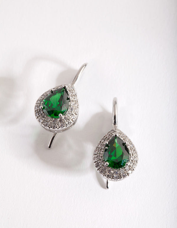 Emerald Pear Drop Earrings
