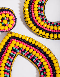 Beaded Psychedelic Drop Earrings - link has visual effect only