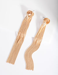 Gold Knot Snakechain Earrings - link has visual effect only