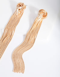 Gold Knot Snakechain Earrings - link has visual effect only
