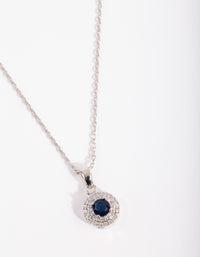 Diamond Simulant Black Halo Necklace - link has visual effect only